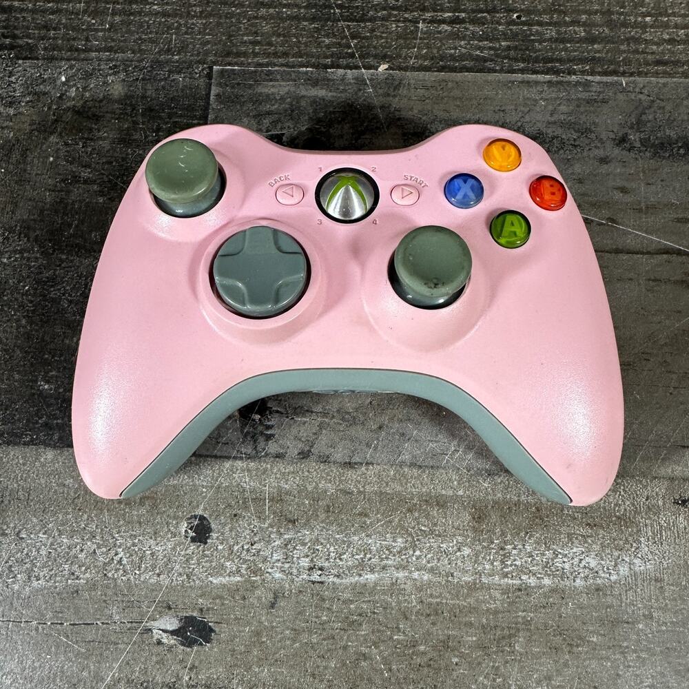 Xbox 360 Controller Pink Wireless OEM Microsoft - Tested -